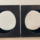 Pair of vintage 1970s vinyl record racks