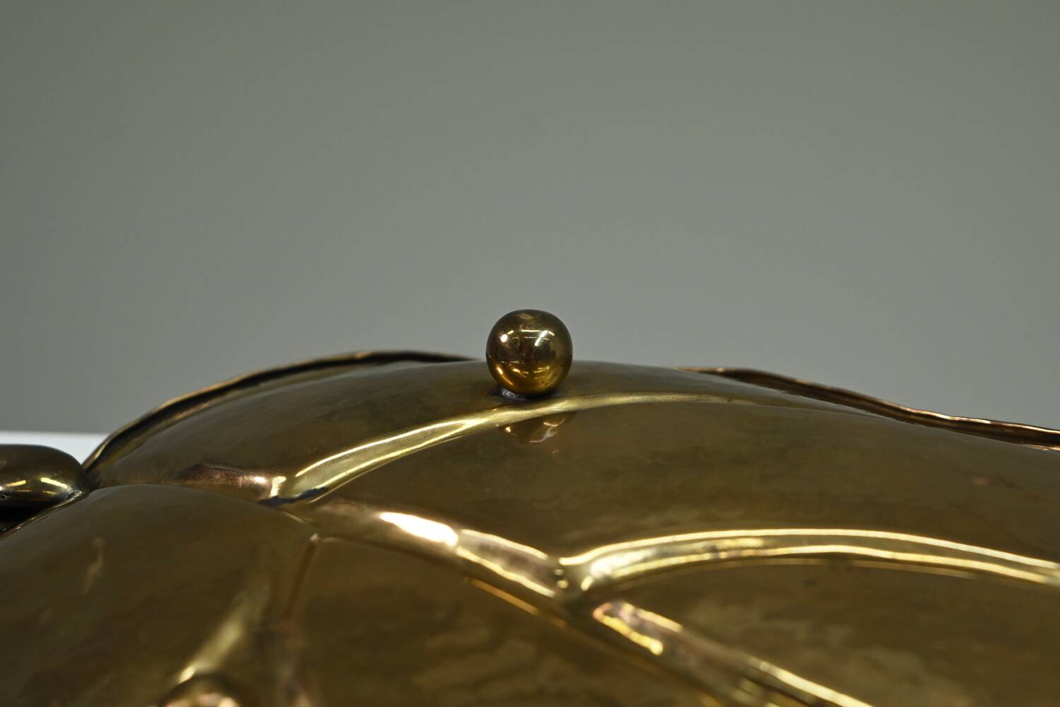 Brass leaf fruit bowl, 1970s Europe.