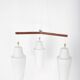 Scandinavian teak and opaline chandelier, Philips, 1960s