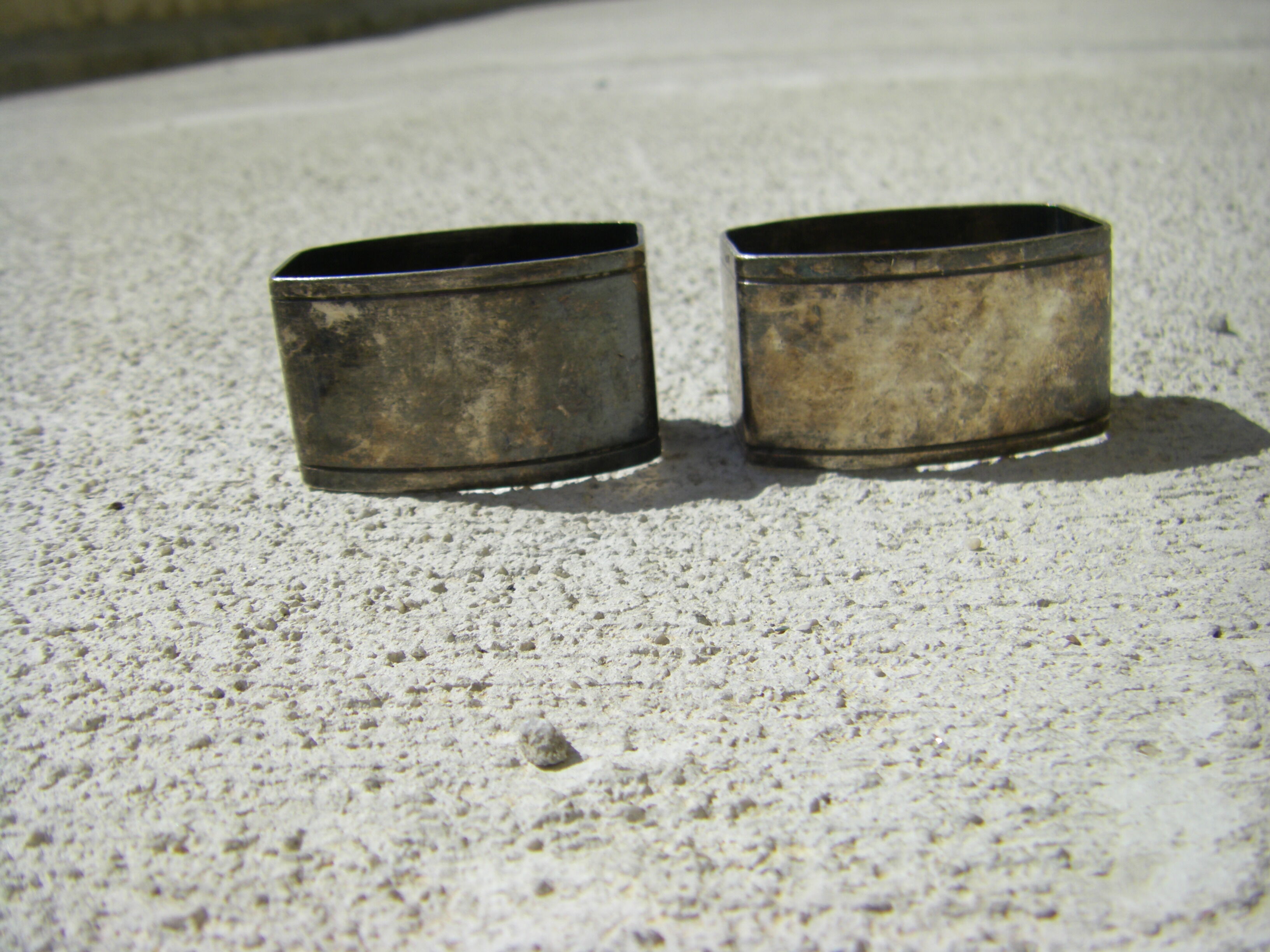 Pair of art deco towel rings