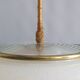 Suspension Art Déco en laiton blanc et verre - années 1930-1950