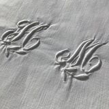Monogram pillowcase HM original crocheted edge