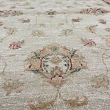 Traditional Living Room Rug, Cream Red Floral Oriental Carpet 119x175cm