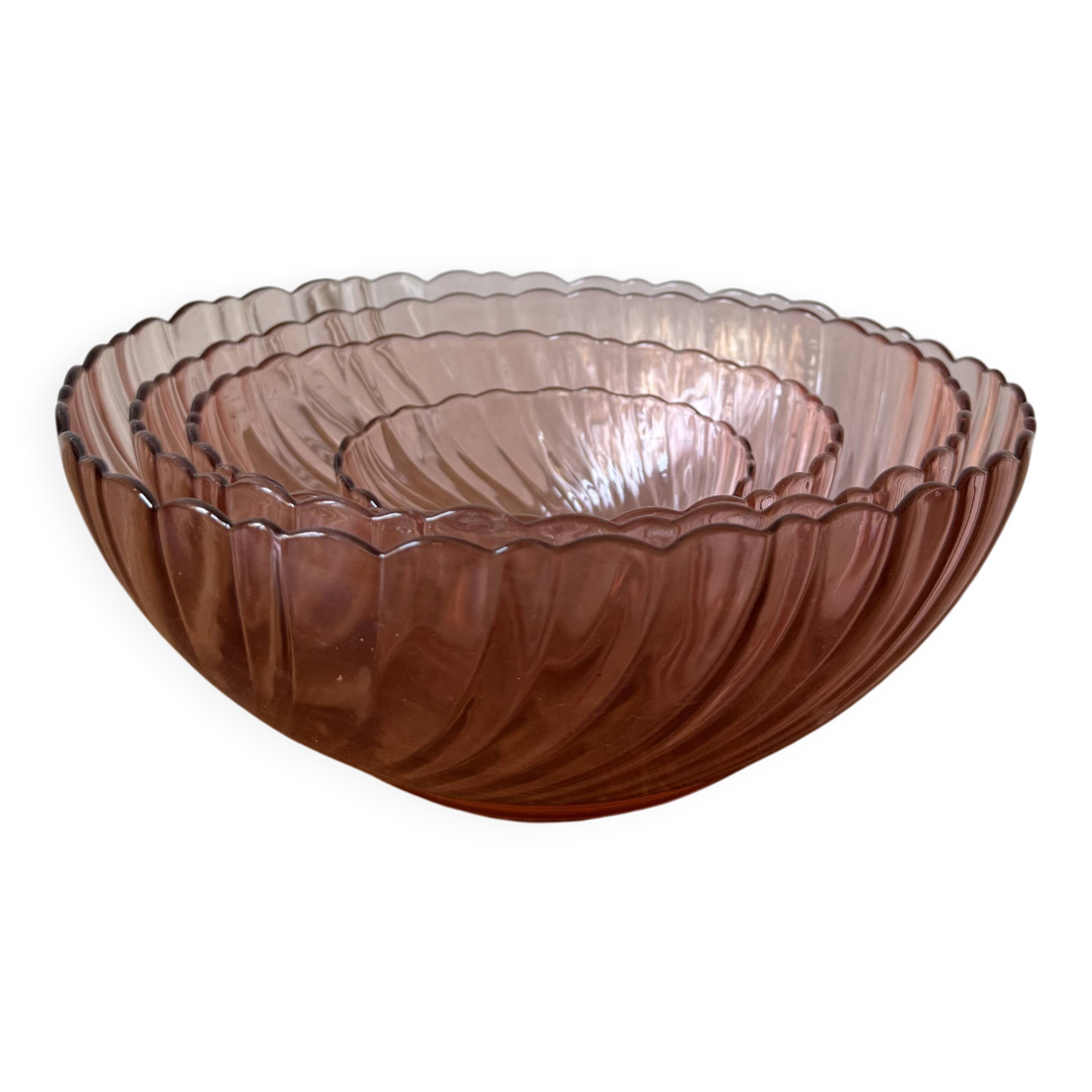 Set of 4 bowls in rosaline.
