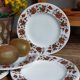 Six vintage English fine porcelain dessert plates