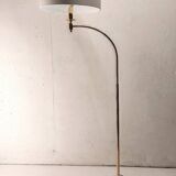80s arc floor lamp in gilded brass