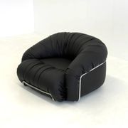 Italian Space Age armchairs in black