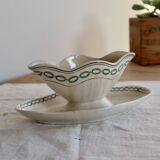 Old ironstone sauce boat Saint-Amand model 3003