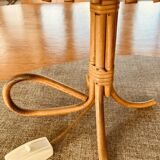 Small vintage rattan lamp