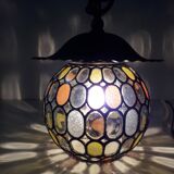 Retro wall light - Globe colored cloisonné glasses. - 1950-60