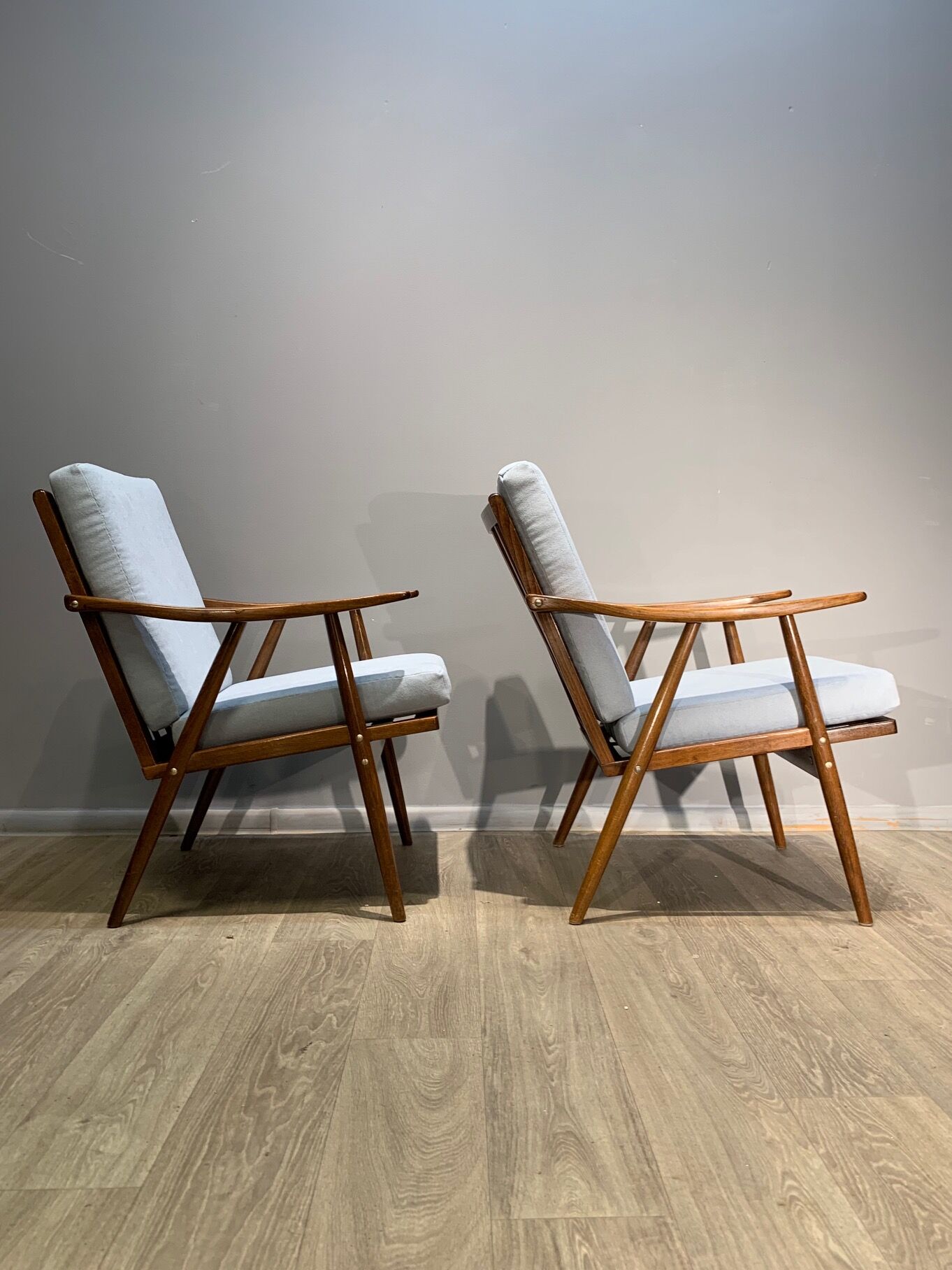 Pair of Thonet armchairs, Czechoslovakia, 1960s