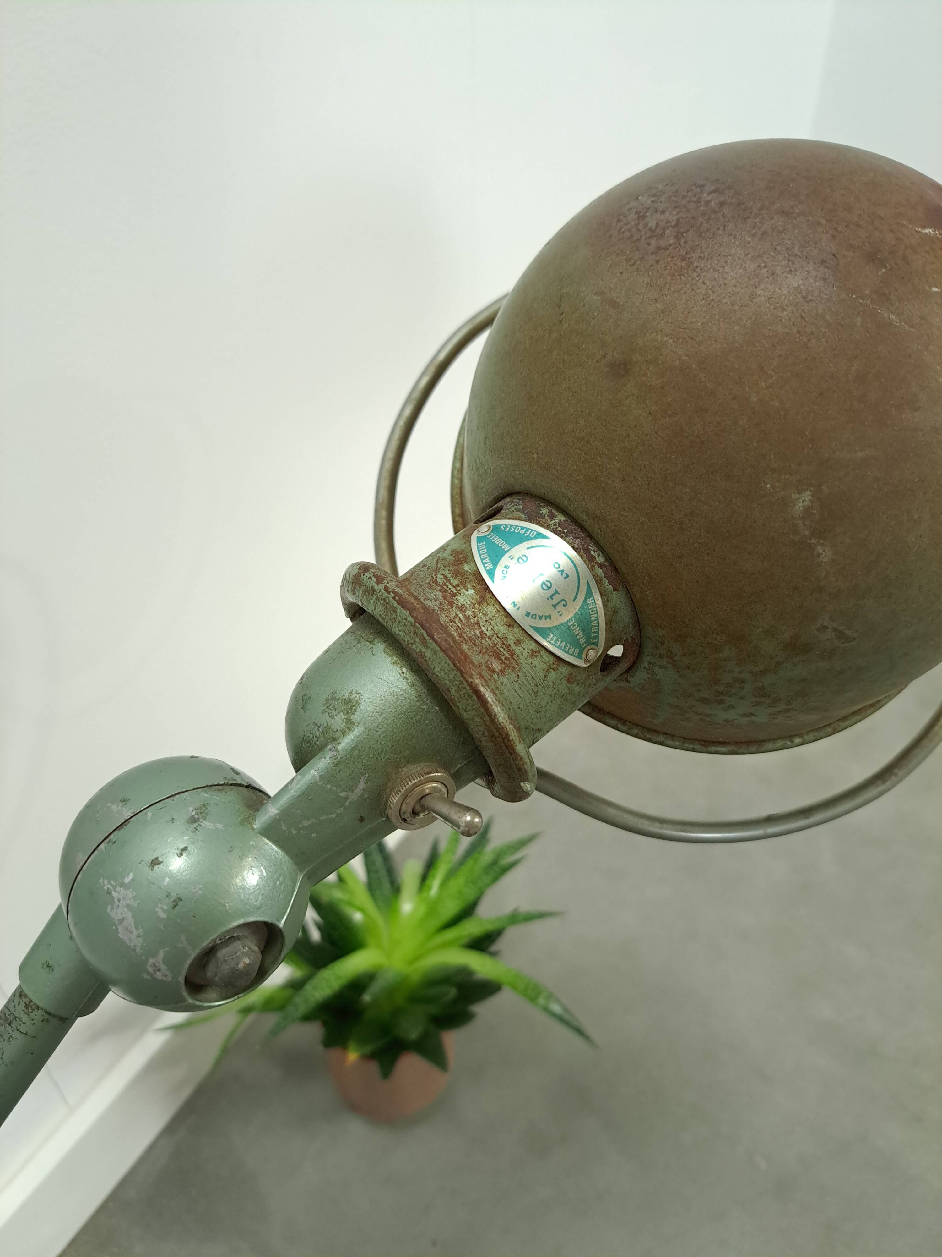 Vintage originele industriële Jielde lamp 2 armen