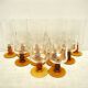 Plateau with 6 wine glasses and 6 champagne flutes