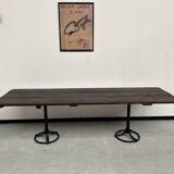 Grande table en bois ancienne esprit industriel