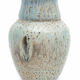 Enamelled sandstone vase