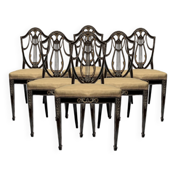 6 Hepplewhite Chairs (English circa 1780)