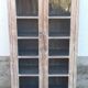 Armoire vitrée en bois ancien blanchi
