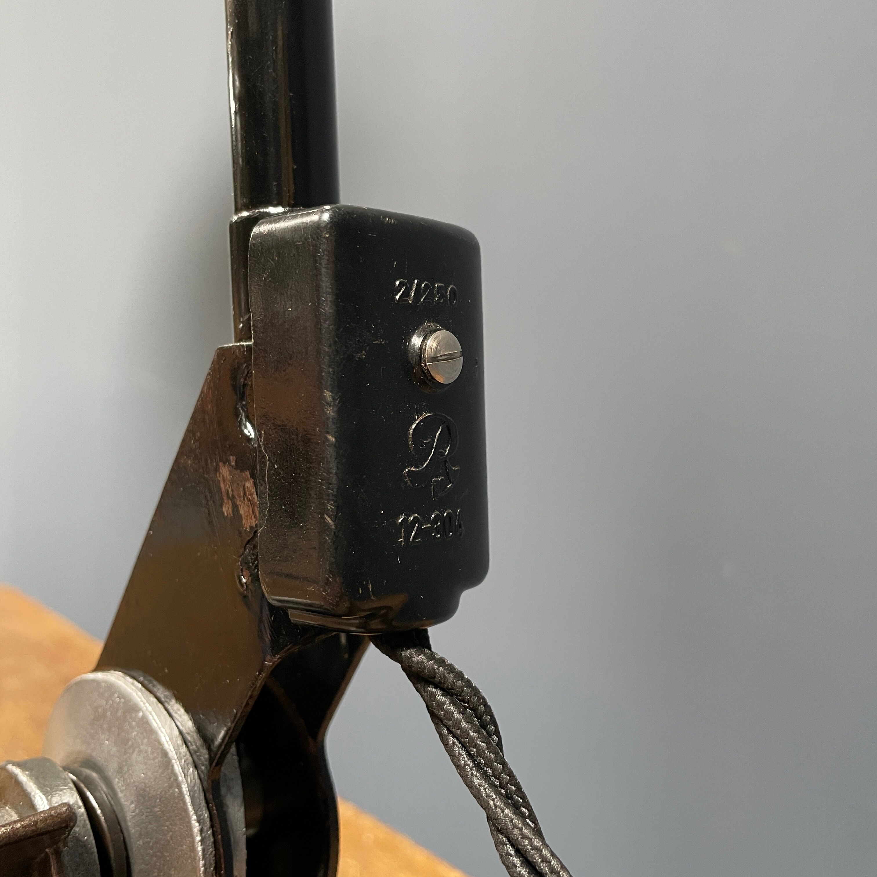 Black Rademacher table lamp from the 1930s