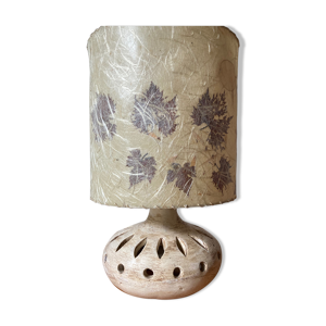 Lampe vintage en céramique ajourée
