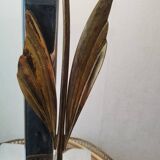 Lampe ancienne vintage métal chromé et bronze doré