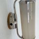 Bauhaus Chrome and milk glass Wall Lamp, 1940s - Czechoslovakia