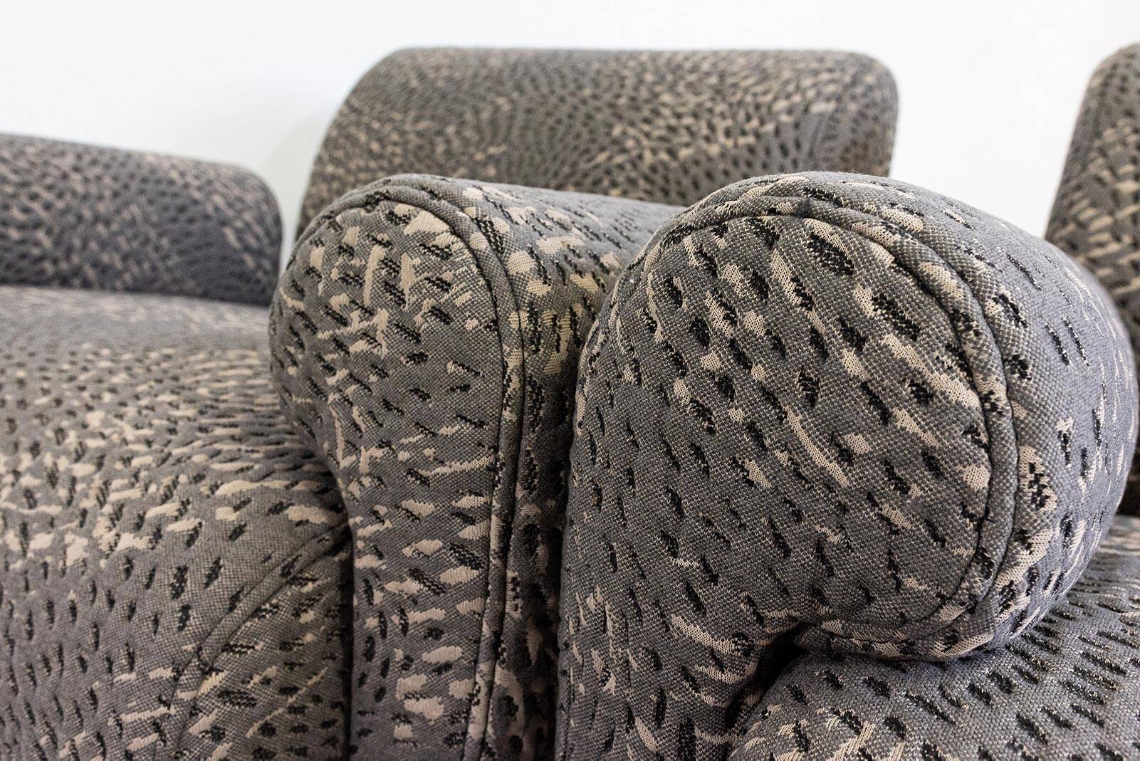 Modular lounge chairs/sofa by Eberhard Geißler, Oelsa, Germany, 1970s