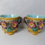 old planters and earthenware slip planter