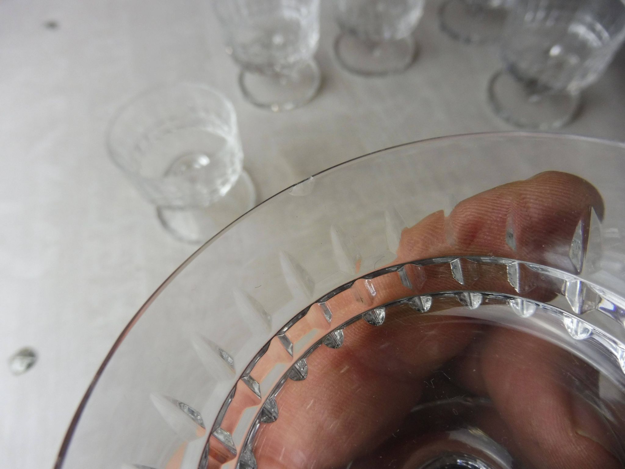Lot 6 verres, modèle royal, cristal taillé, de Villeroy & Boch