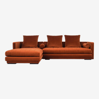 Corner sofa kopenhaga copper velour, scandinavian design