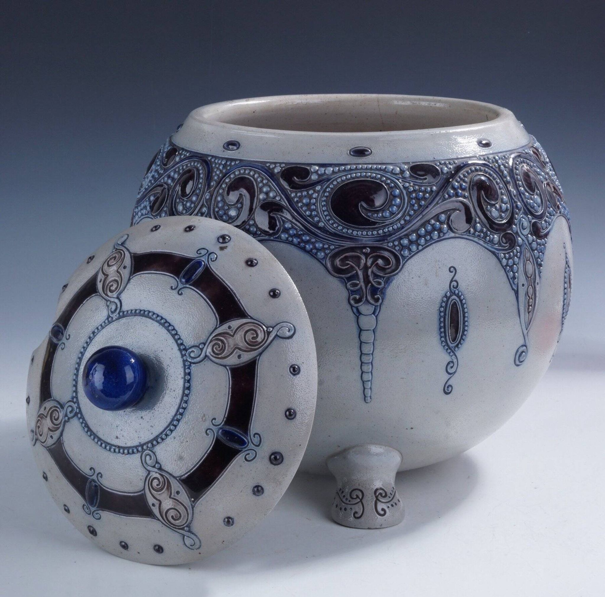 Art Deco punch bowl by Alfons Wilhelm Lötschert. Germany, early XXth