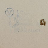 6 flat plates vintage flower decoration Lonchamp