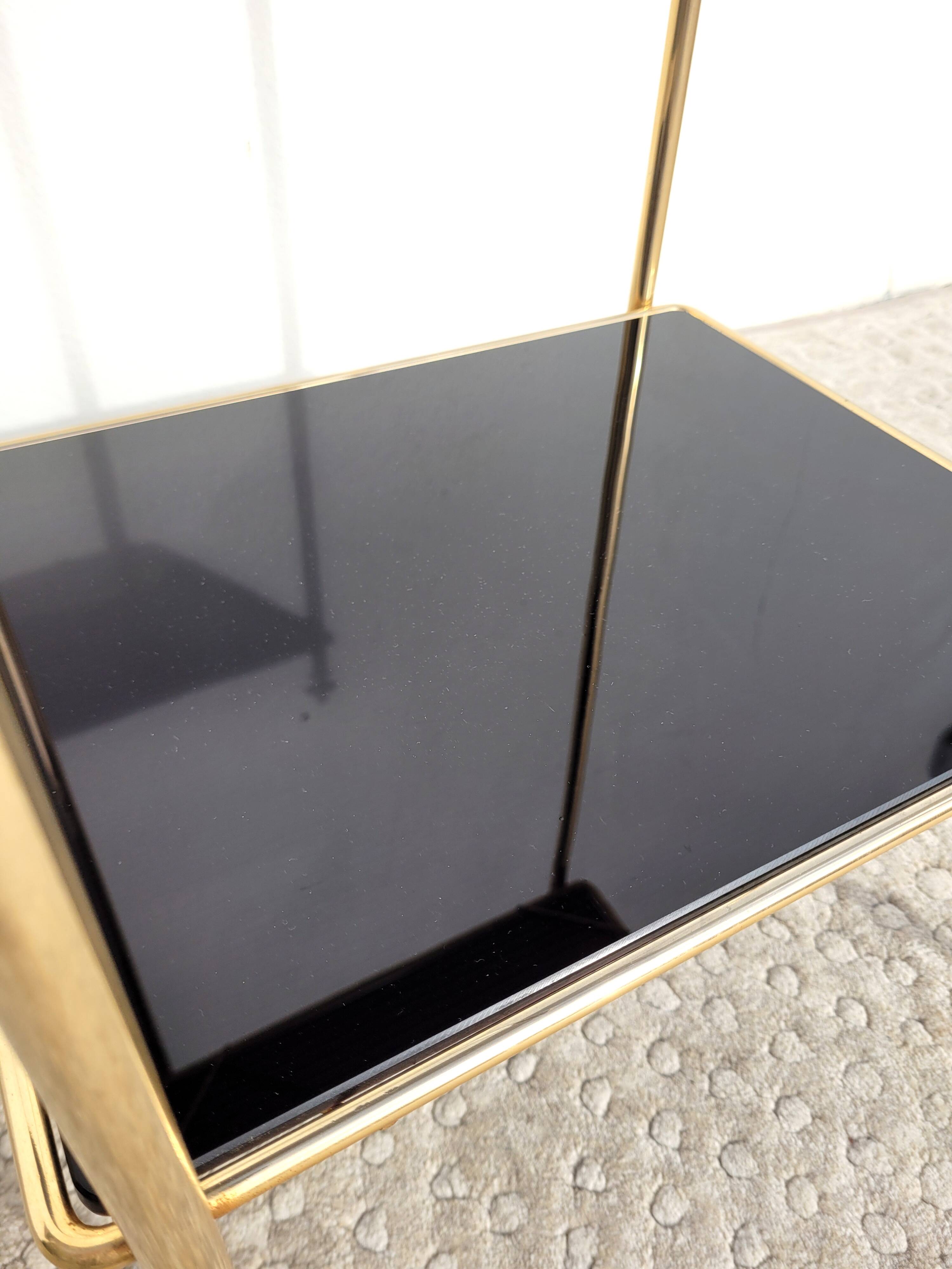 Vintage harness in gold metal and black glass