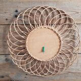 Vintage wicker mirror 1950/1960