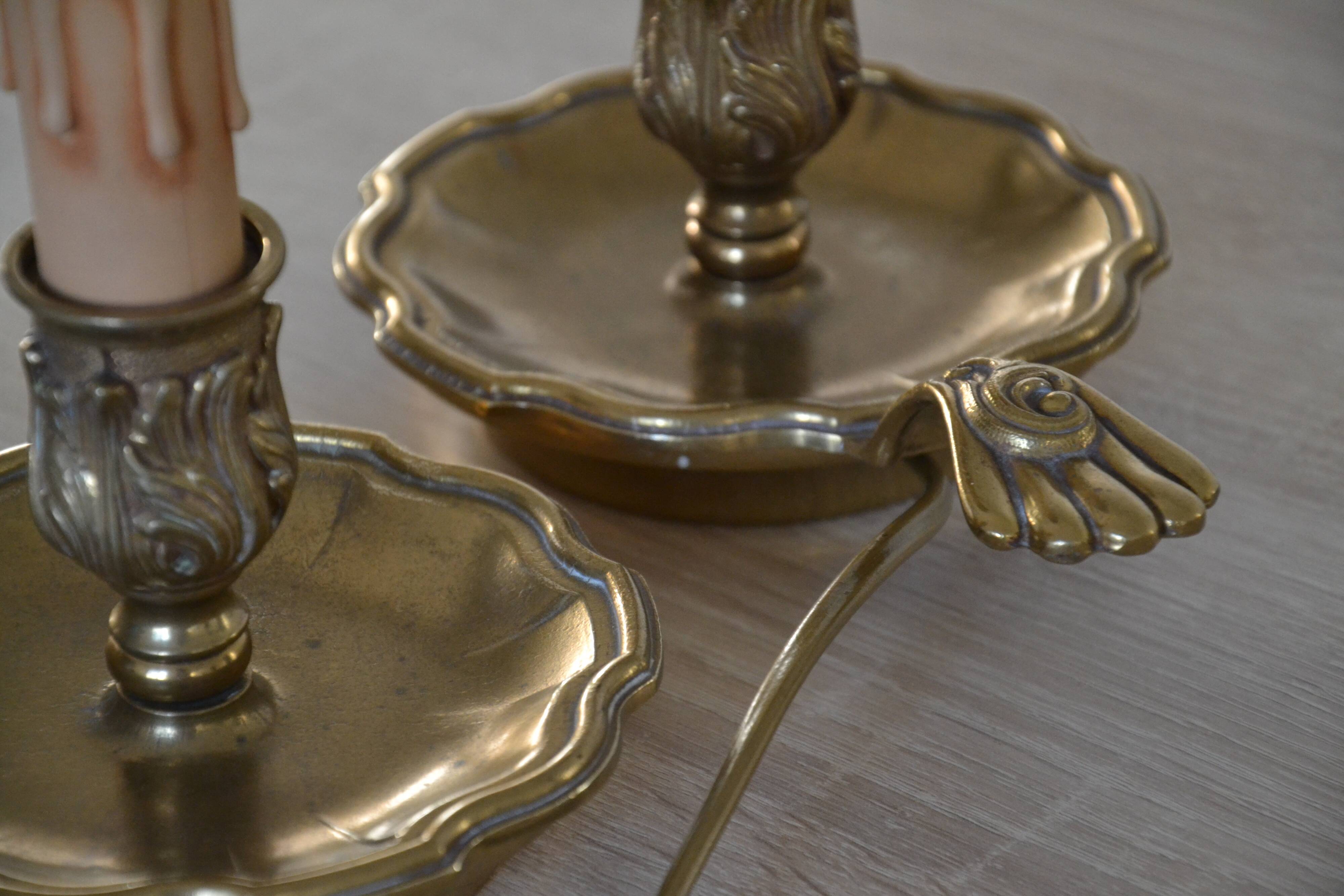 2 basement/bedside lamps in bronze