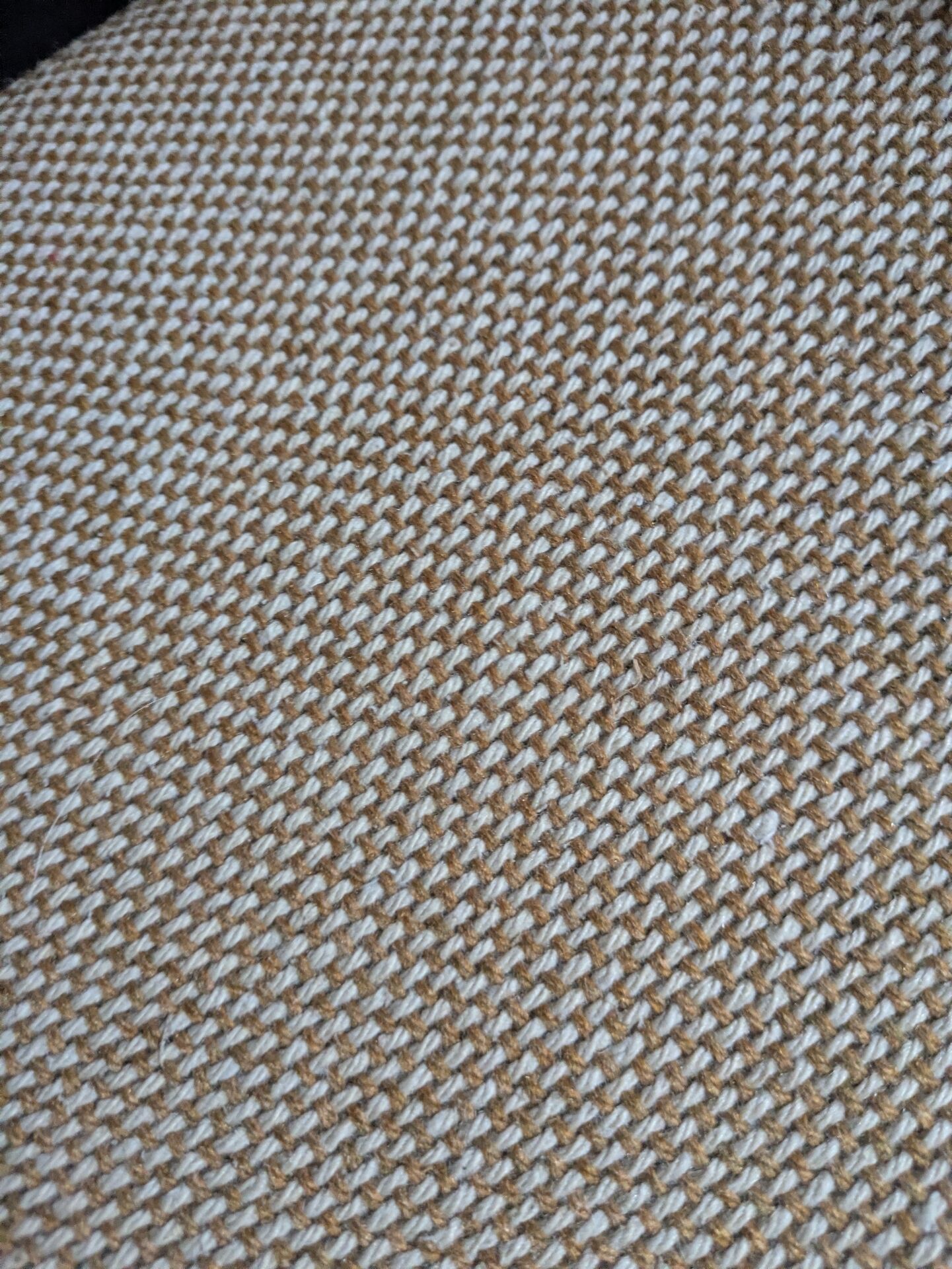 vintage tubular metal chrome office chair with patterned fabric.