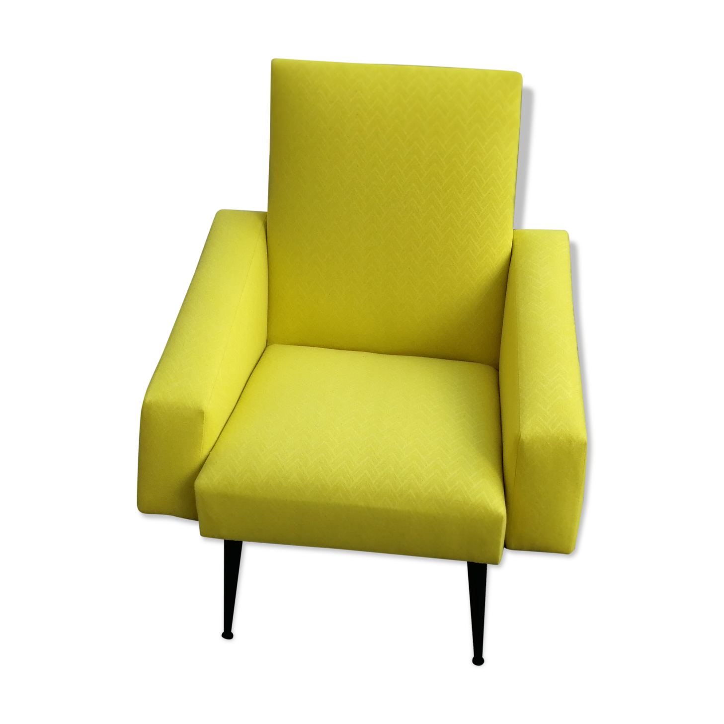 Fauteuil vintage pieds compas
