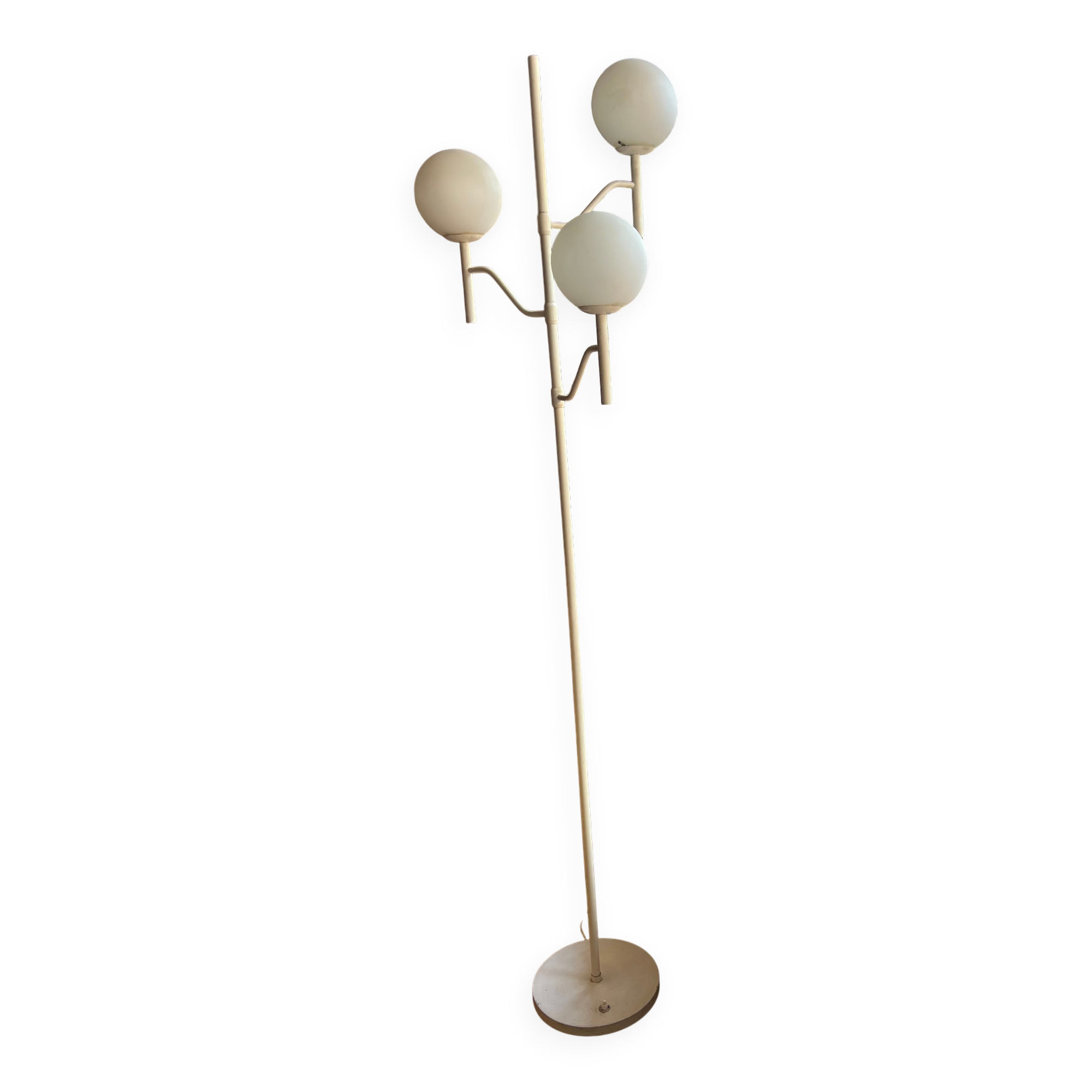 White floor lamp from the 1960s by Monix Editions.