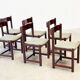 Set of six Italian dining chairs