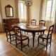 Extendable table in Louis XV style in oak (2 extensions)