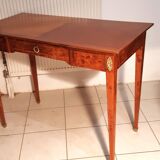 Small louis xvi style flat desk with spindle legs