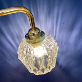 Vintage glass tulip wall lamp