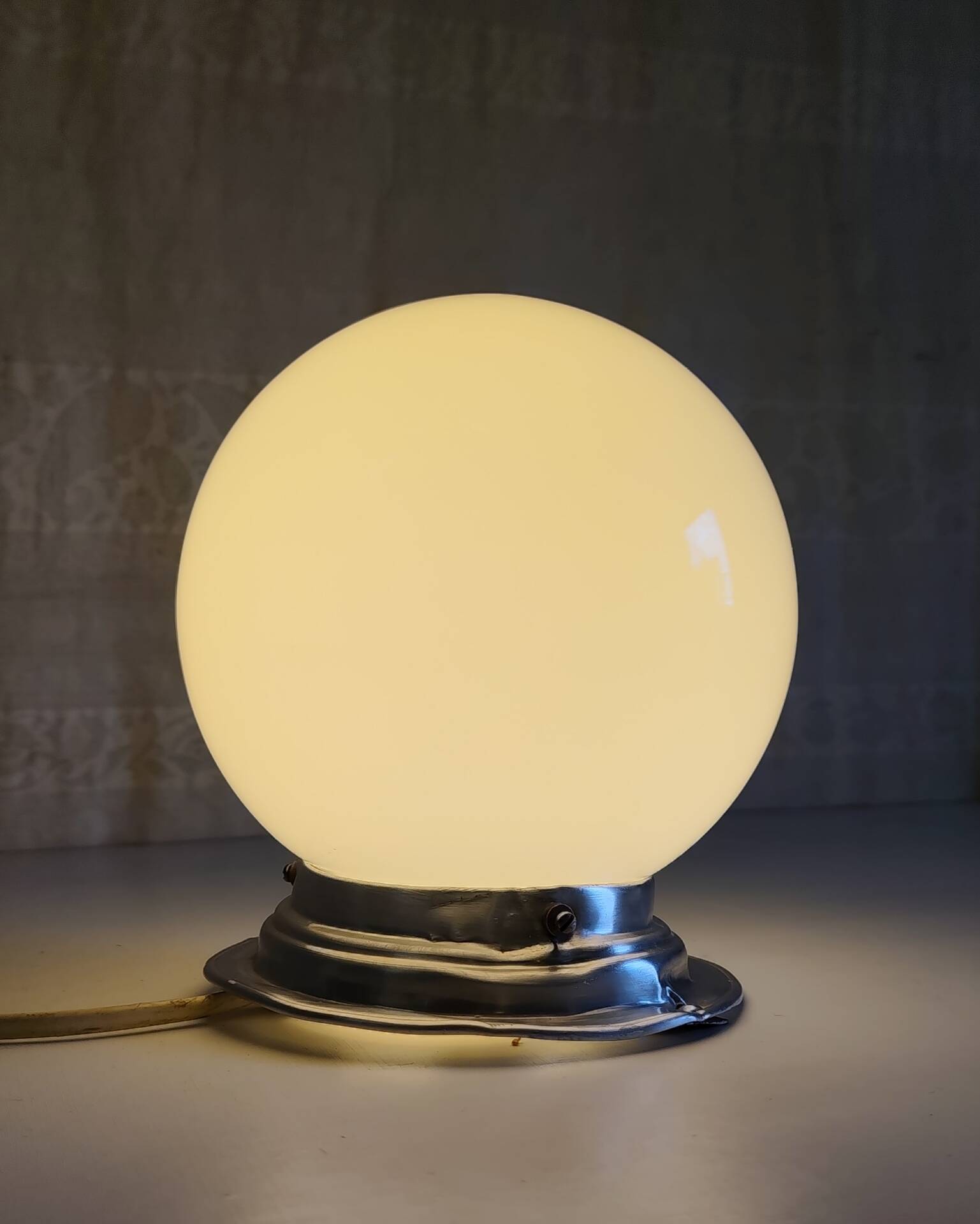 Ceiling light or opaline globe wall light - mid 20th century.