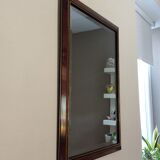 Italian-style wooden beveled mirror