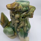 Ceramic Fô dog. Sancai color.