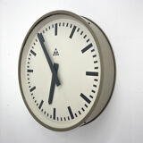 Large Vintage Industrial Wall Clock by Pragotron, 1950's