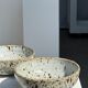Duo of speckled ceramic bowls