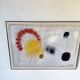 Tableau abstrait sur toile de lin dans le goût de Joan Miro