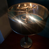 Table lamp chrome and leather 1970