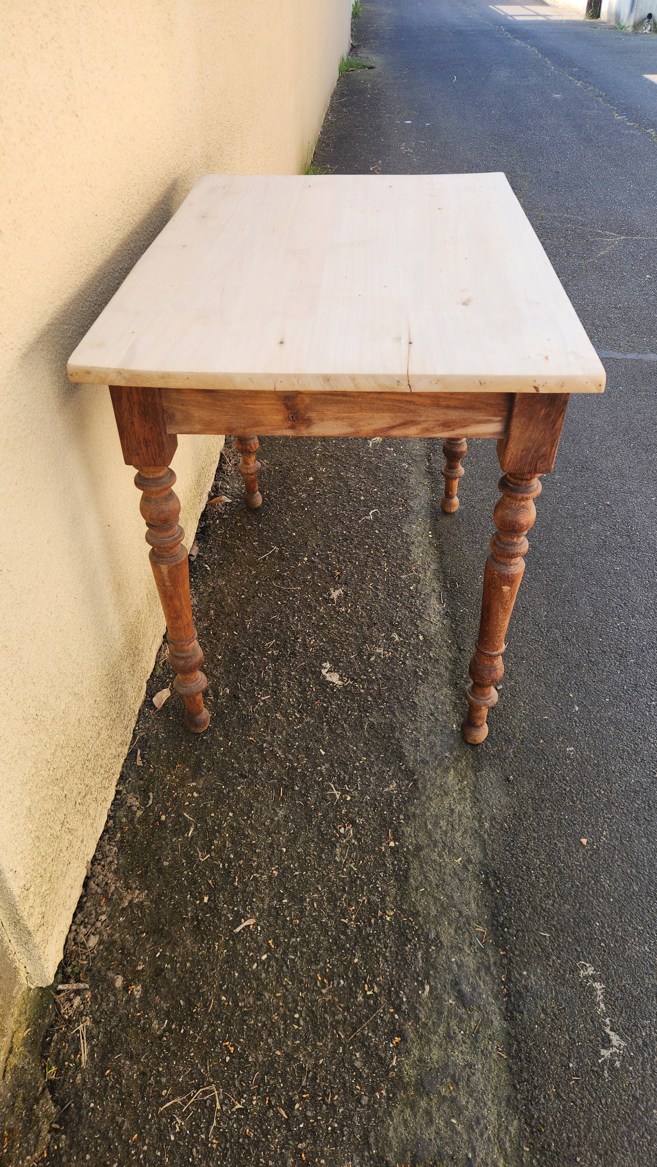 Vintage sanded desk from the 1960s-1970s.