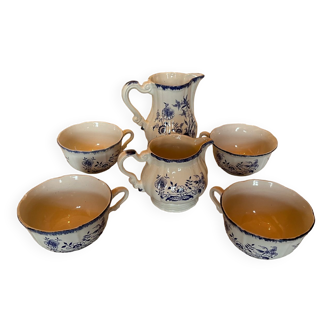 6-piece tea set Sarreguemines Lancaster